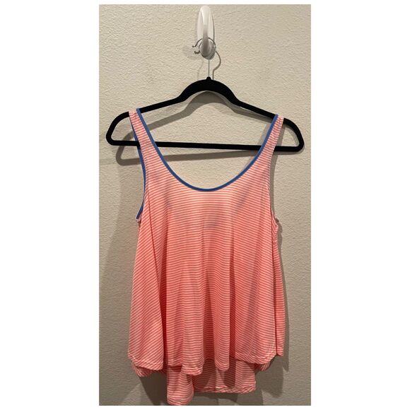 American Eagle Outfitters Tops - ALOHA TANK Striped Pink Blue Tank Top